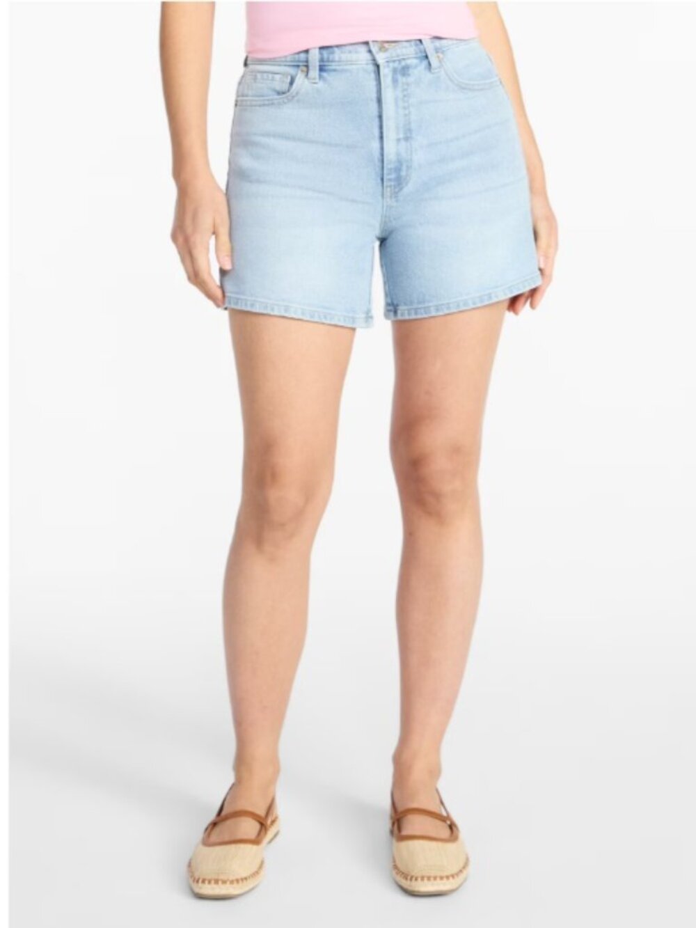 Time and Tru Women's High Rise Denim Core Shorts 5 in Inseam Size 20